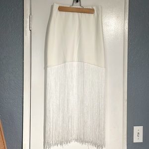Karina Grimaldi Fringe Skirt